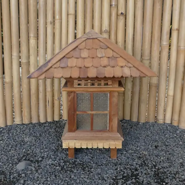 Product image 1 of the product “Japanese style garden lantern Fukui made of Bangkirai hardwood ”